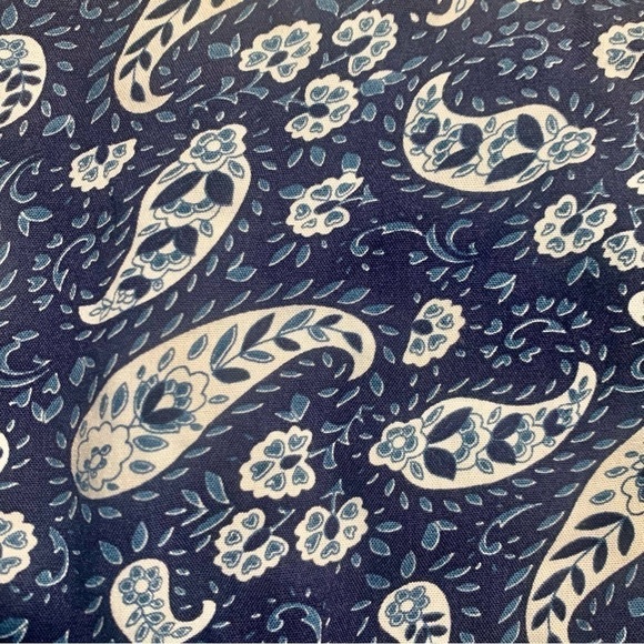 NWT Skorts Large Patrons of Peace Ruffle Shorts Flowy Skirt Blue White Paisley - Picture 4 of 11